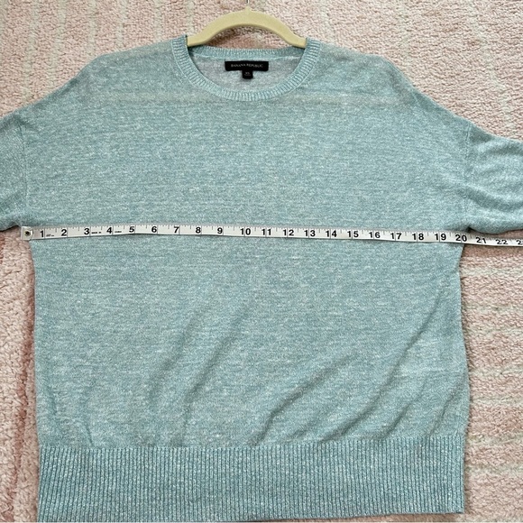 Banana Republic Short Sleeve Sweater Lightweight Knit Size XS Linen Blend - Picture 6 of 9